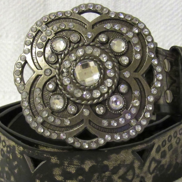 YMI Jeanswear Western Bling Buckle Fashion Belt (Bling Buckle Only) - Picture 2 of 13